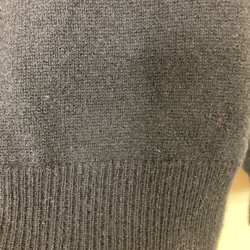 Lauren Ralph Lauren Womens Large Black 100% Cashmere Sweater Button Detail - Picture 8 of 10
